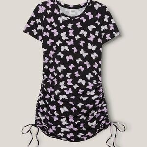 Victoria's Secret Pink Butterfly Adjustable Ruched Side Dress